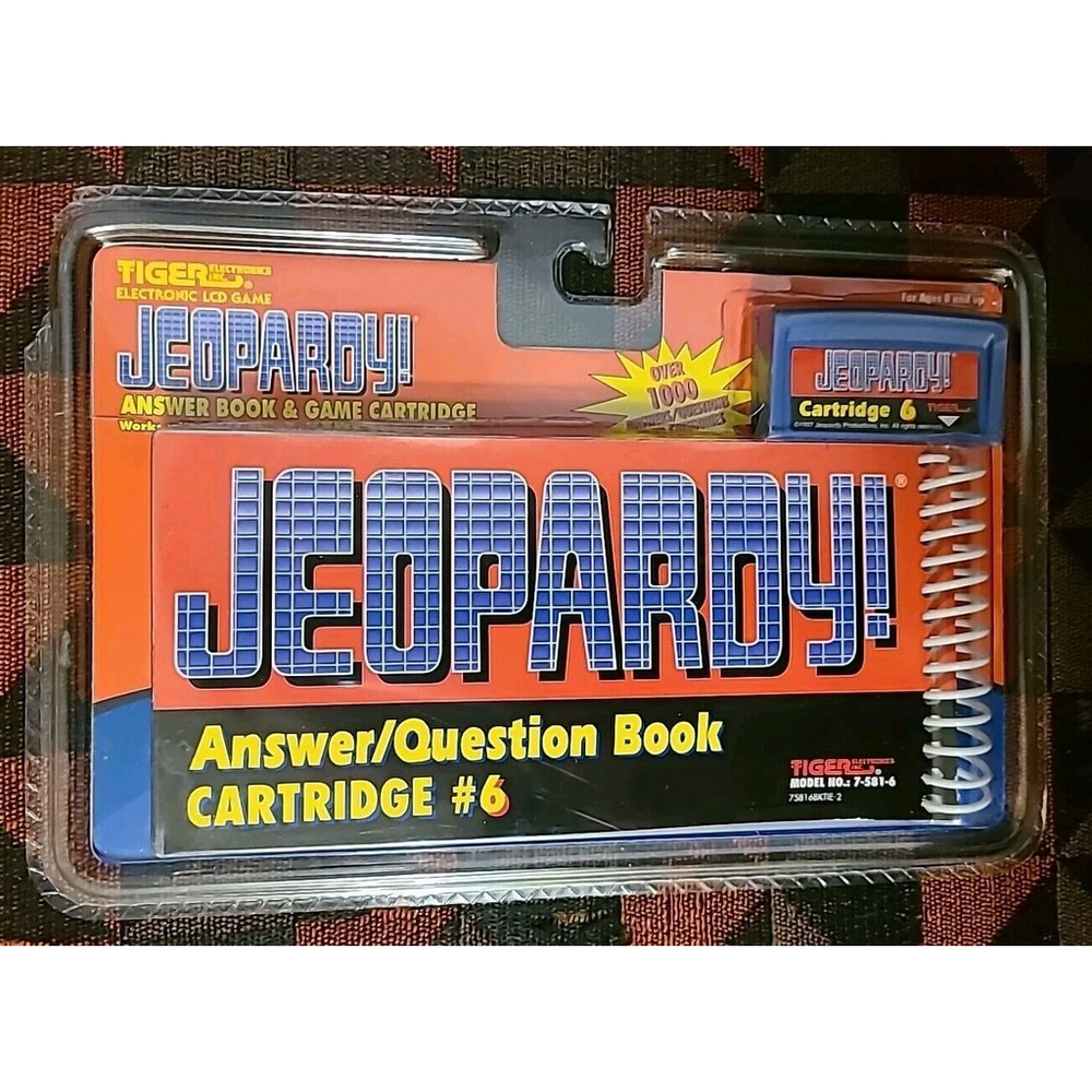Jeopardy Answer / Question Book & Game Cartridge #6 for Tiger Electronics 1997